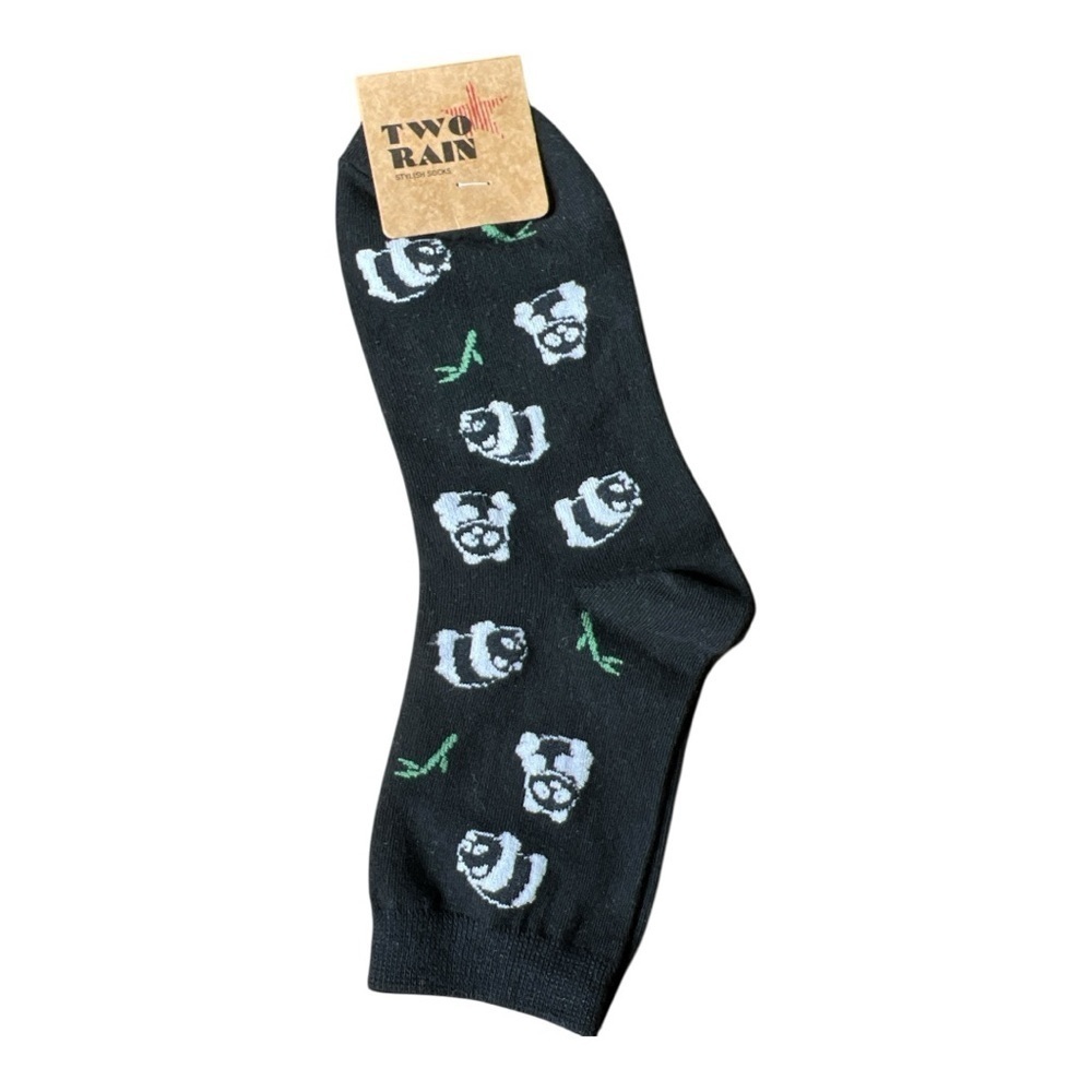 Panda Patterned Black Socks - Picture 2 of 4